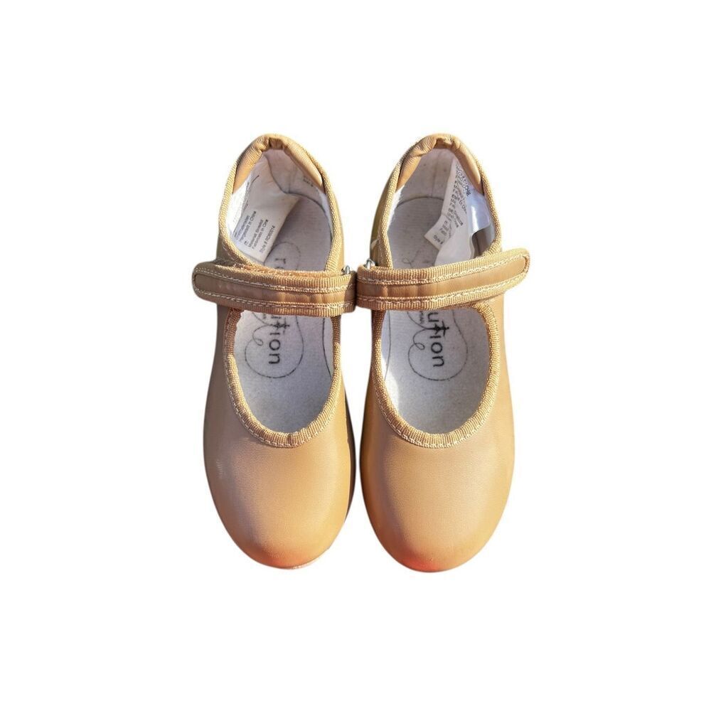 Revolution kids girls12.5C tan dance tap jazz recital shoes Maryjane